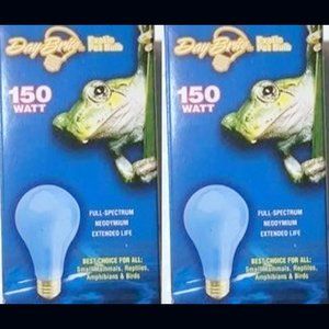 NEW 2-PACK DAY BRITE 150W A21 FROST NEODYMIUM PET HEAT FULL SPECTRUM LIGHT BULBS
